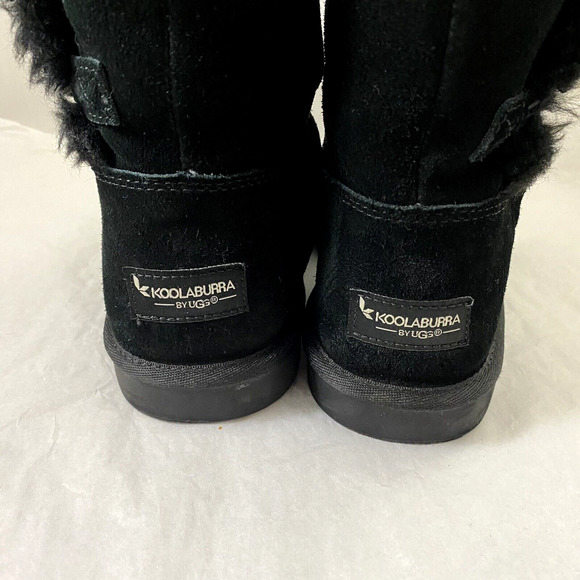 Koolaburra By Ugg Kinslei Black Suede Winter Snow Mid Calf Boot 1096443 … - Picture 6 of 11